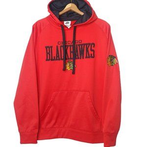 Chicago Blackhawks NHL Official Mens M Sweatshirt Red Pullover Hooded Hockey